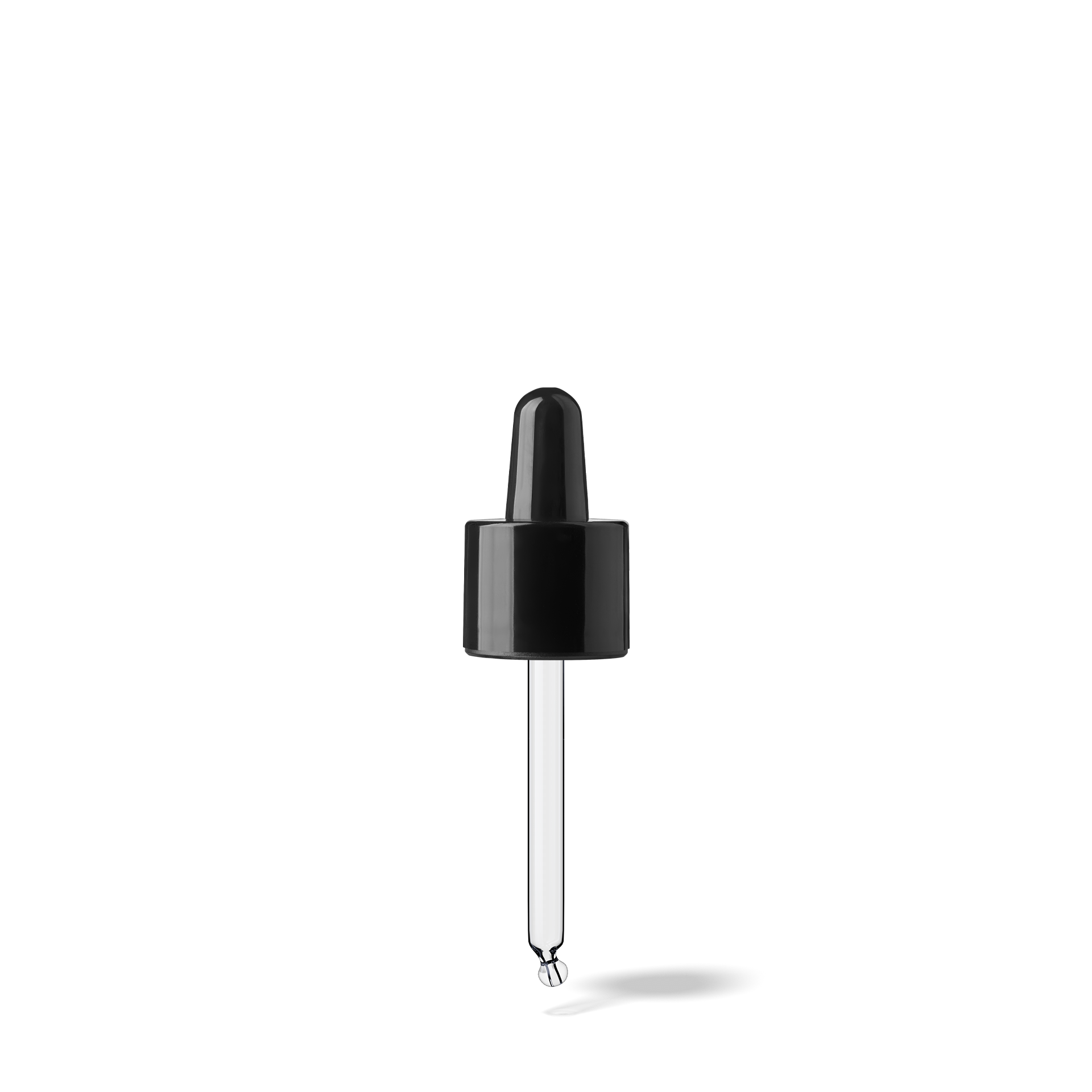 Suez Pipette, TE, DIN18, black, TPEs, dose 0.7 ml, bent ball (Orion 30)
