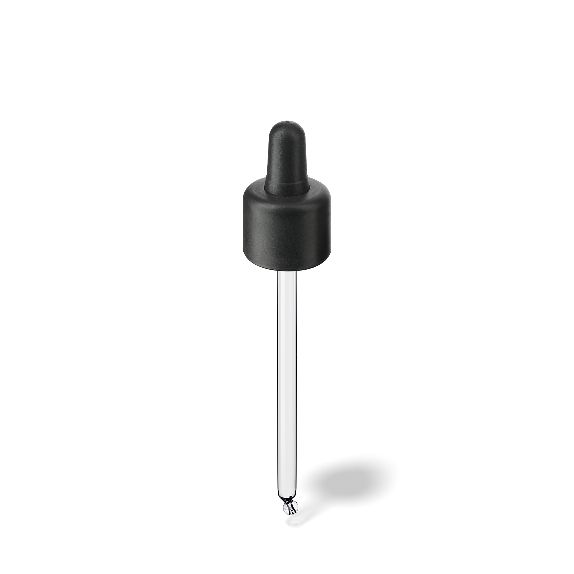 Donau Pipette, TE, DIN18, black, TPEs, dose 0.7 ml, bent ball (Orion 50/60-106)