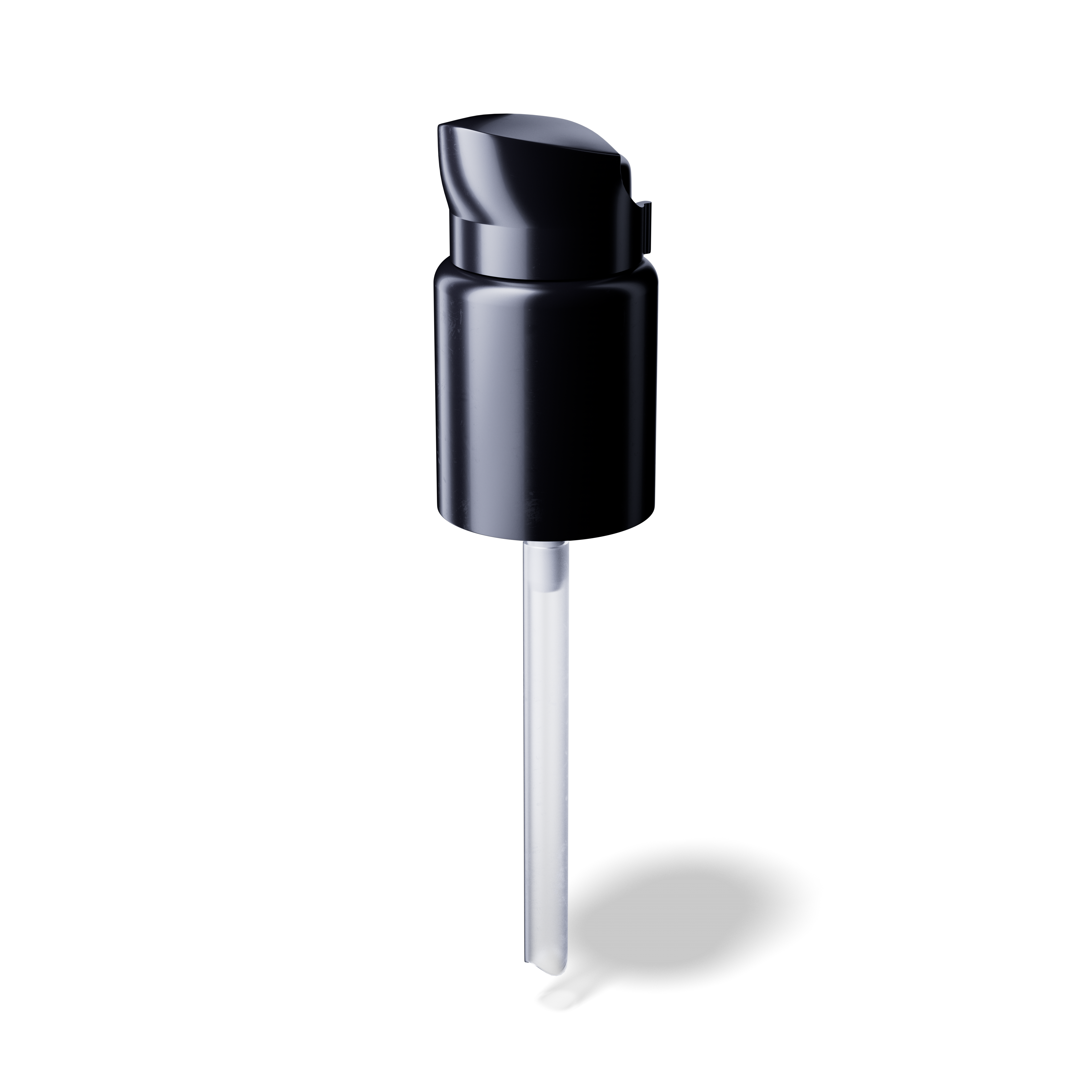 Elbe Pump cap, 18/415, PP, black, dose 0.15 ml, security clip (Virgo 30)