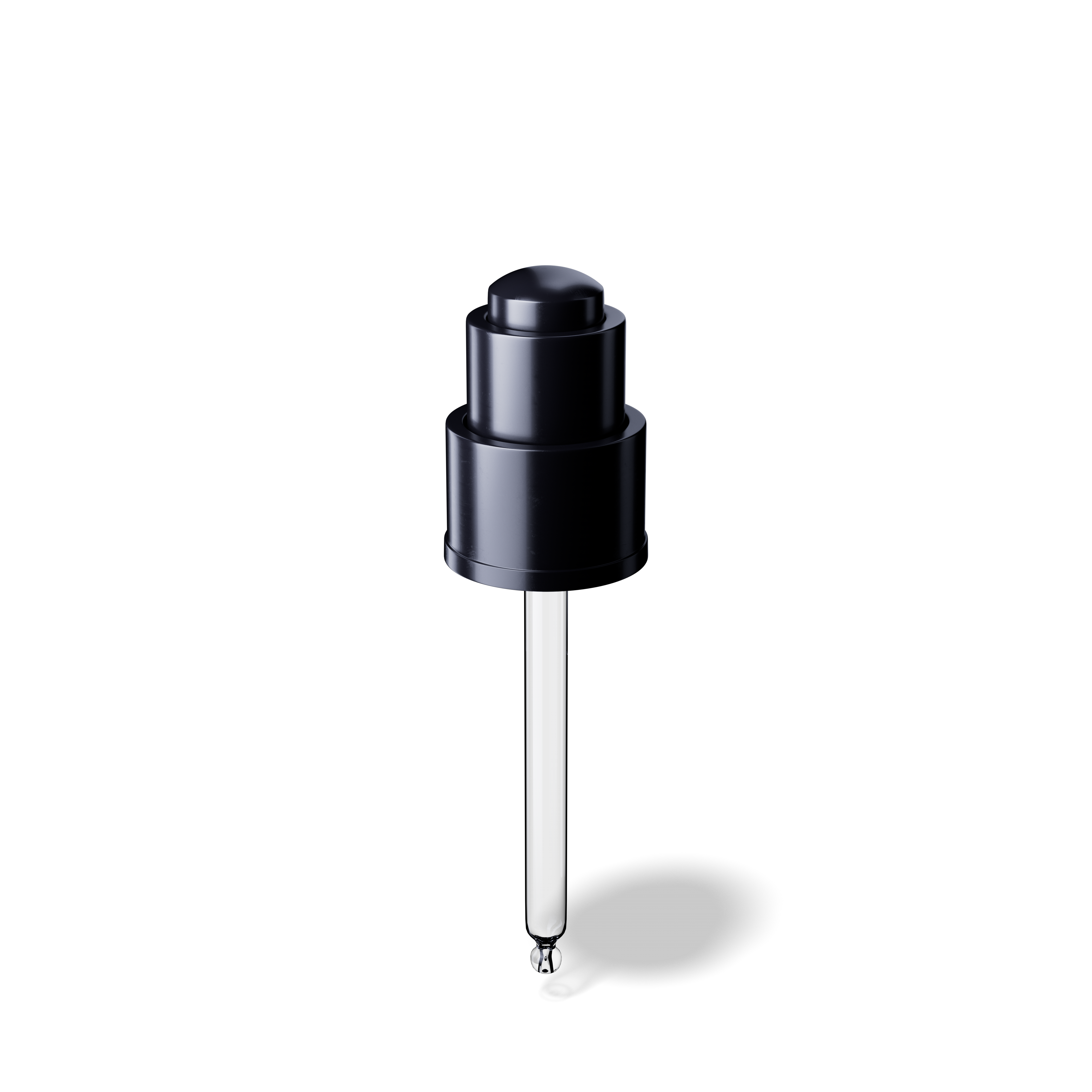 Panama Pipette, Push-button, 24/410, black, Nitrile, dose 0.40 ml, straight ball (Virgo 50)