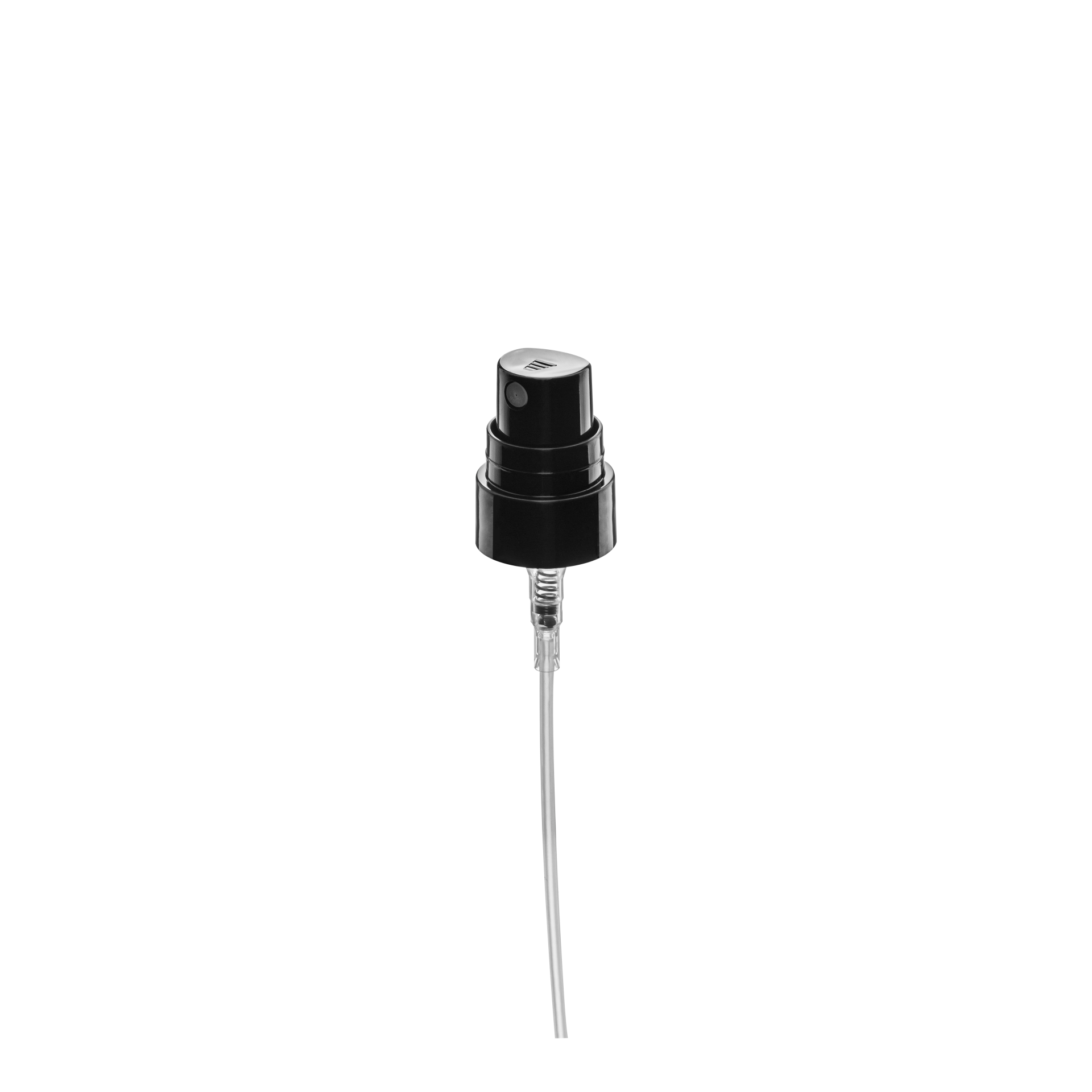 Mist sprayer Sinfonia 18/400, PP, black, glossy, dose 0.13ml, black overcap (Capella 30)