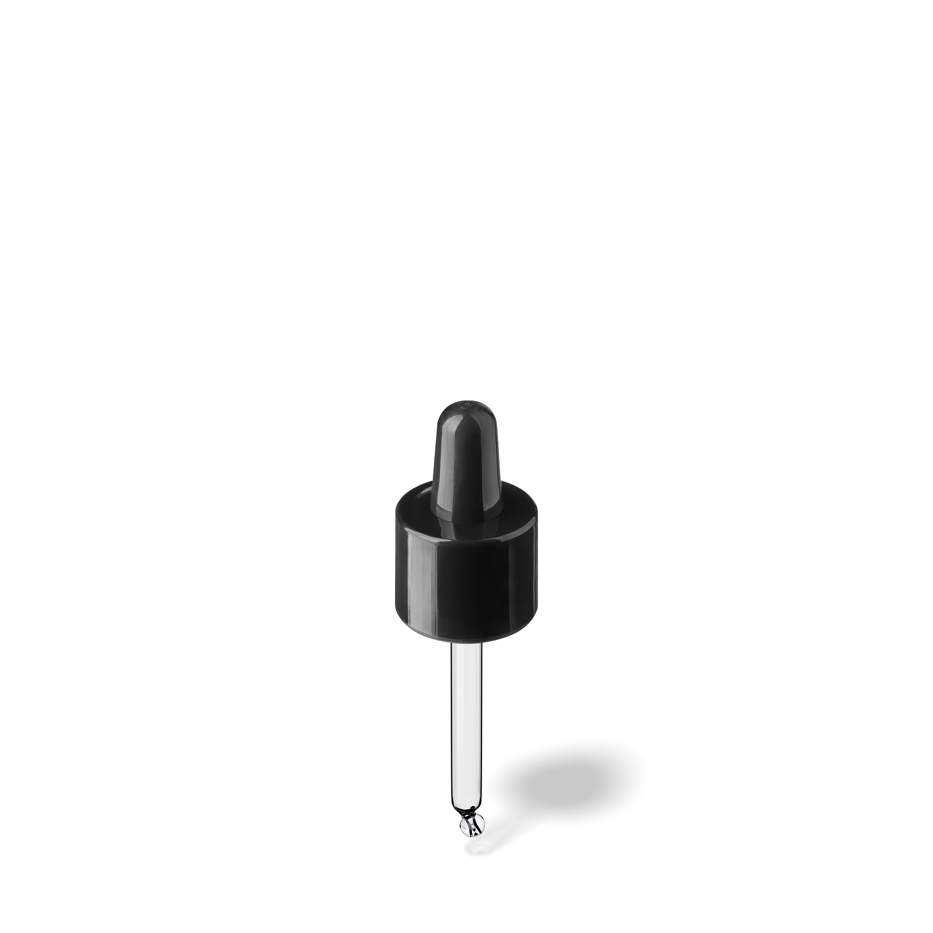 Suez Pipette, TE, DIN18, black, TPEs, dose 0.7 ml, bent ball (Orion 10)