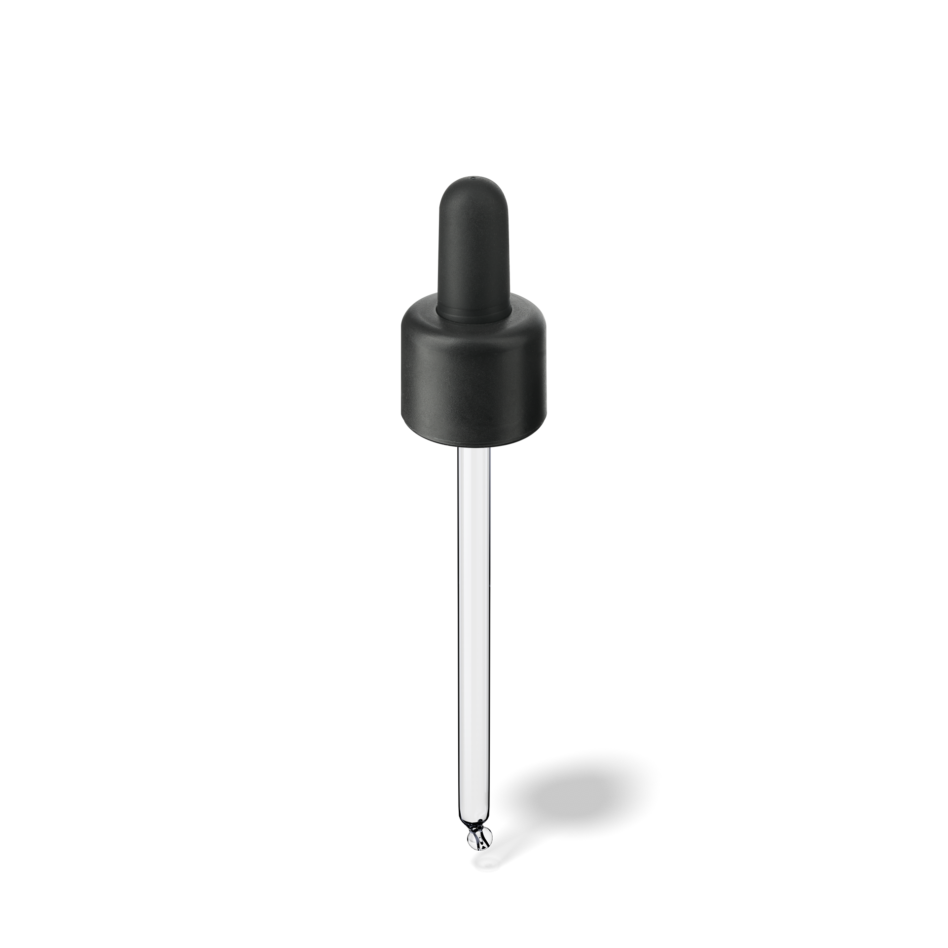Donau Pipette, TE, DIN18, black, TPEs, dose 1.0 ml, bent ball (Orion 50/60-106)