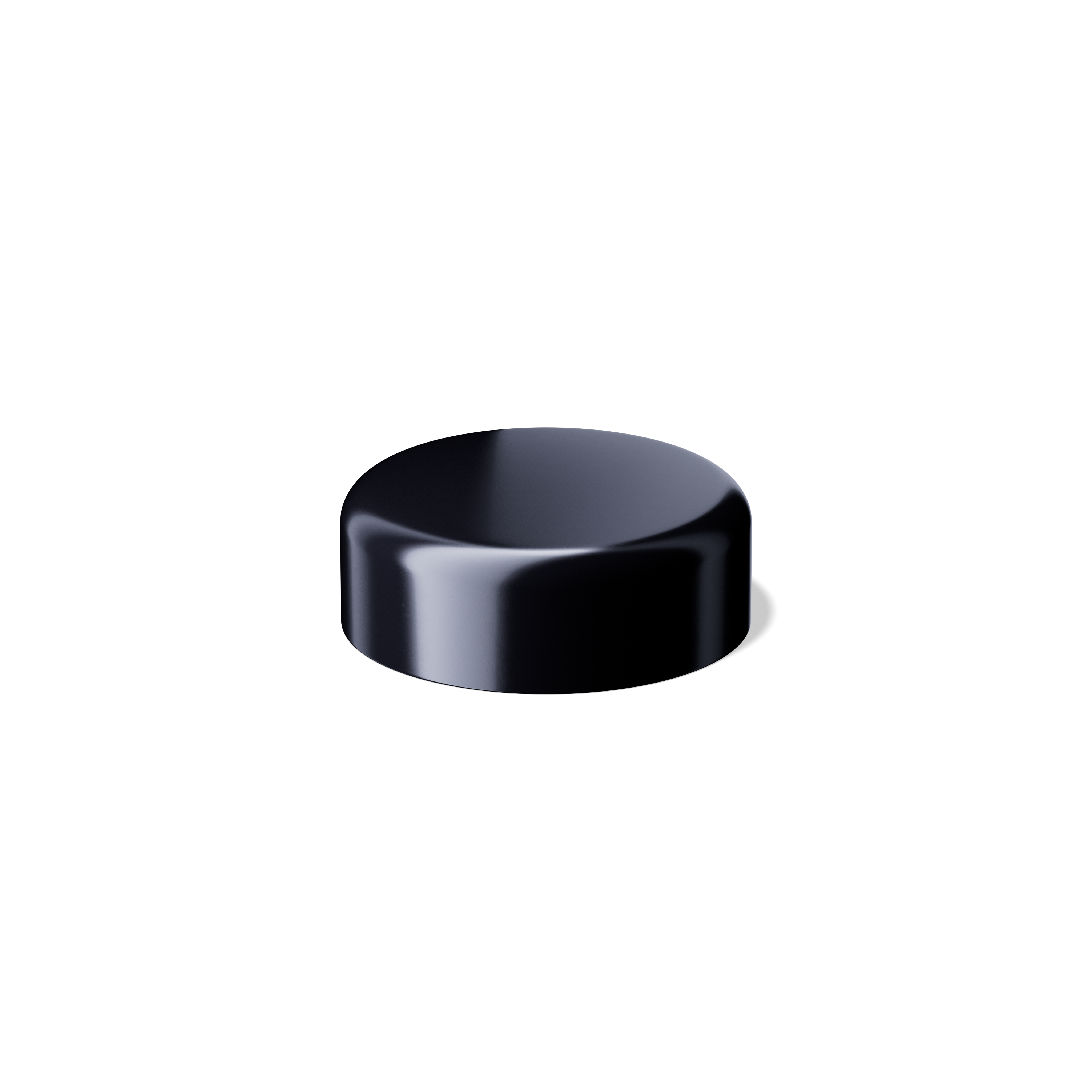 Lid Classic 45/400, SAN, black, glossy, violet Phan inlay, non-glued (Saturn 50/100)