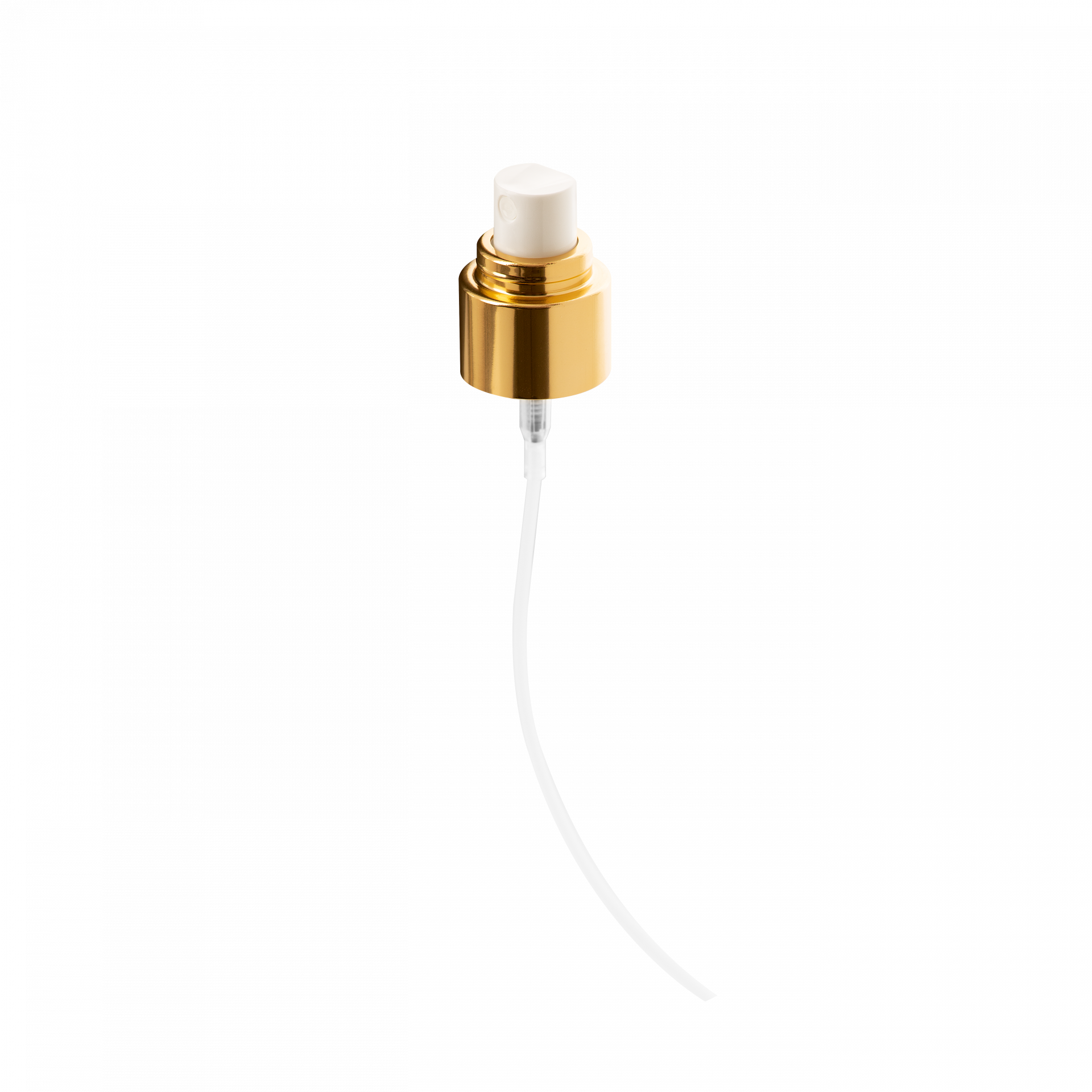 Mist sprayer PAV 24/410, PP/metal, gold shiny collar, dose 0.20ml, transp. overcap (Luna 150/Capella 150)