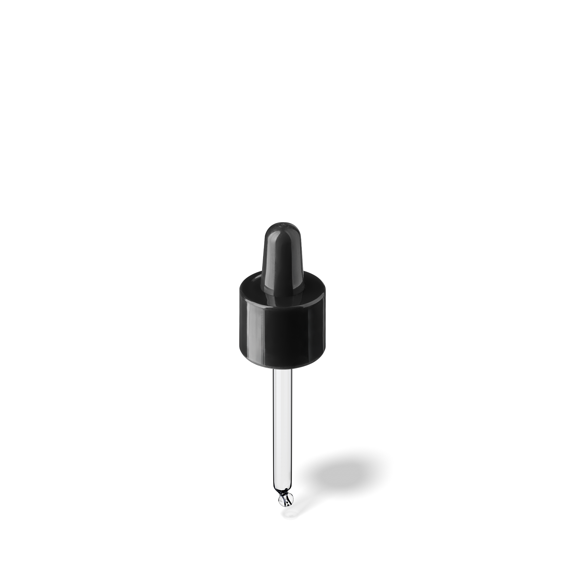 Suez Pipette, TE, DIN18, black, TPEs, dose 0.7 ml, bent ball (Orion 15)