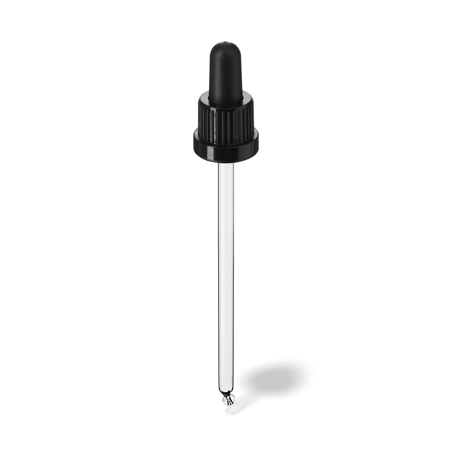 Sabine Pipette, TE, DIN18, black, TPEs, dose 1.0 ml, bent ball (Orion 100)