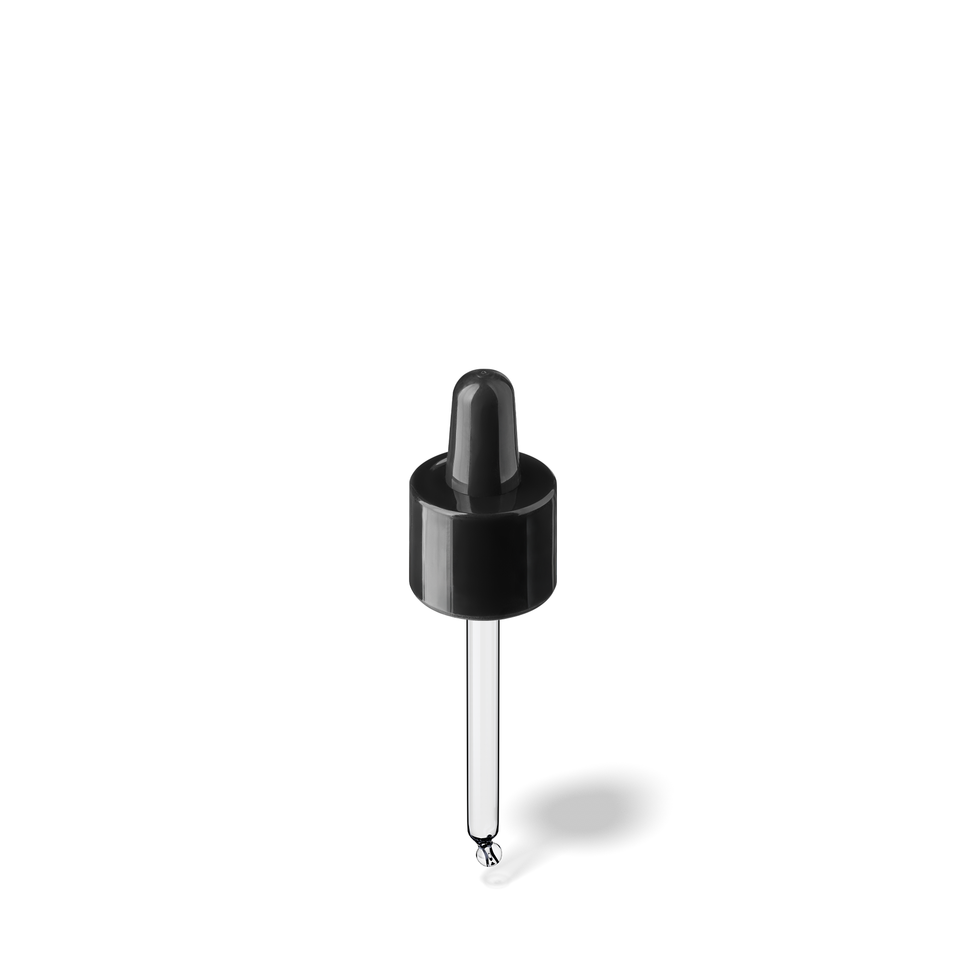 Suez Pipette, TE, DIN18, black, TPEs, dose 0.7 ml, bent ball (Orion 20)
