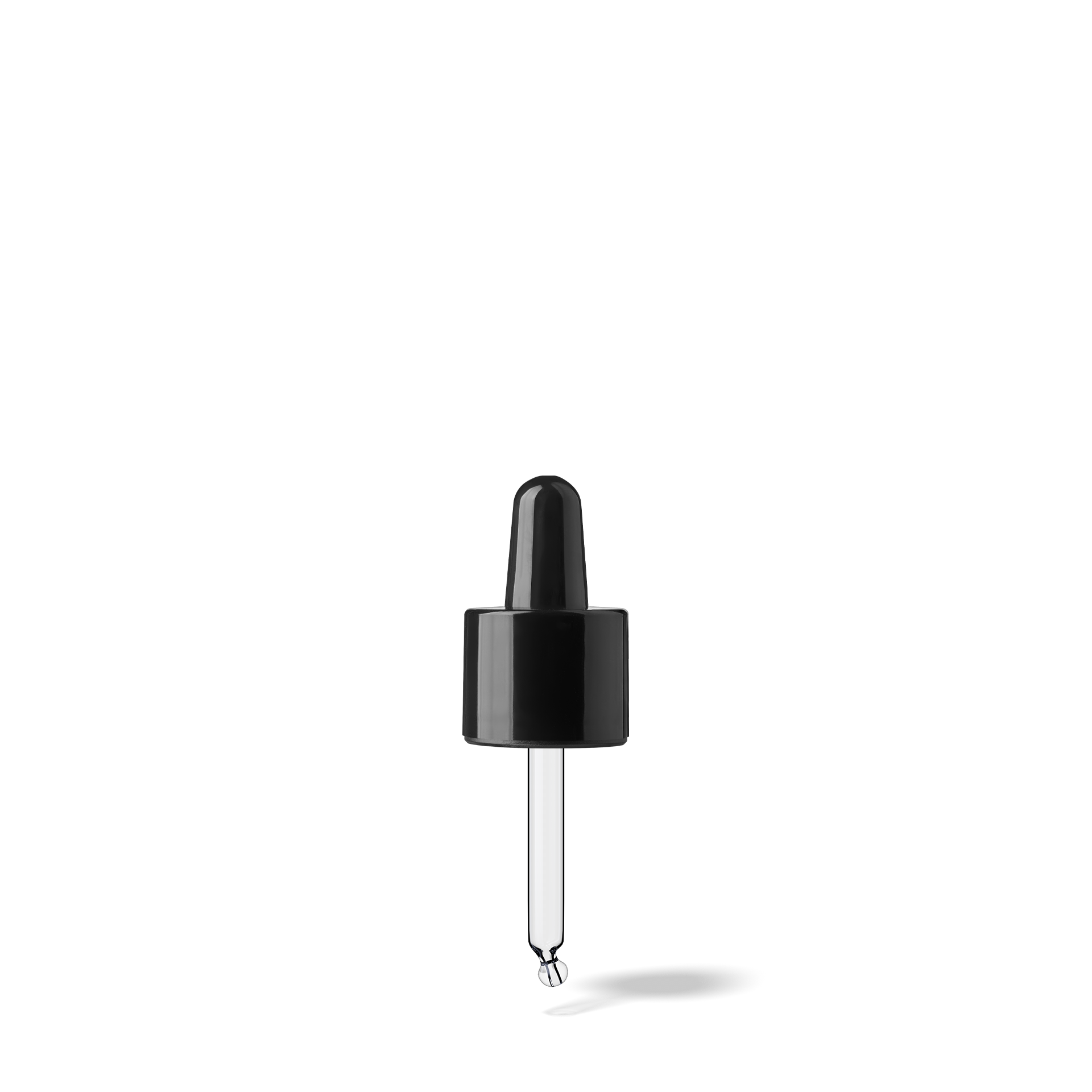 Suez Pipette, TE, DIN18, black, TPEs, dose 0.7 ml, bent ball (Orion 10)