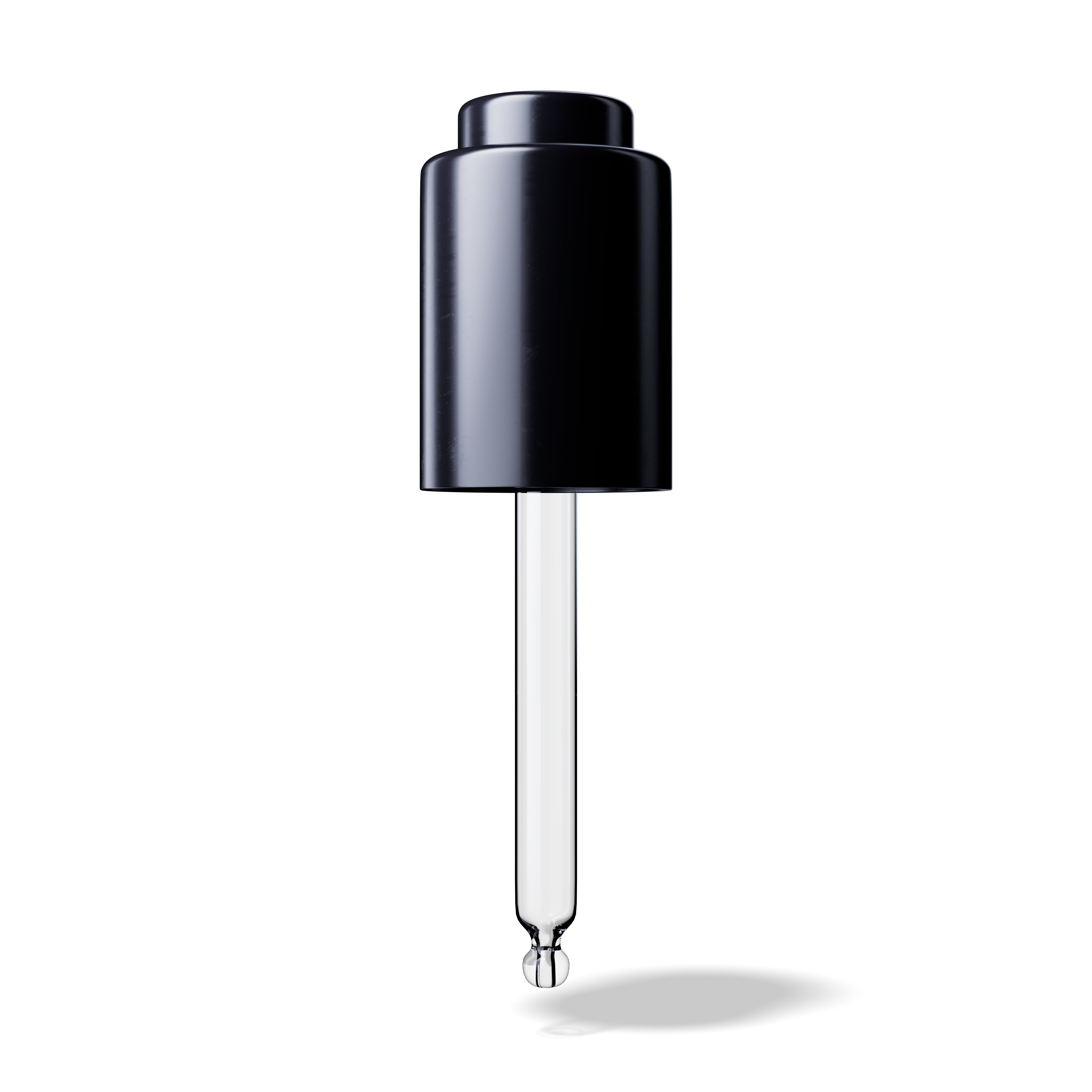 Panama Pipette, Push-button, 18/415, black, Nitrile, dose 0.35 ml, straight ball (Virgo 30)