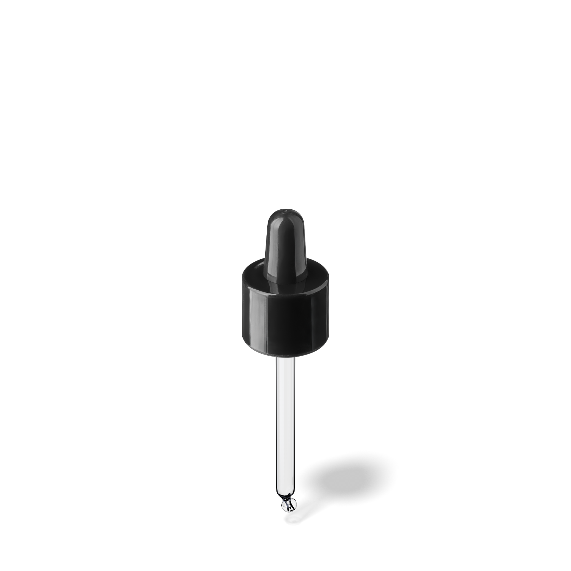 Suez Pipette, TE, DIN18, black, TPEs, dose 0.7 ml, bent ball (Orion 30)