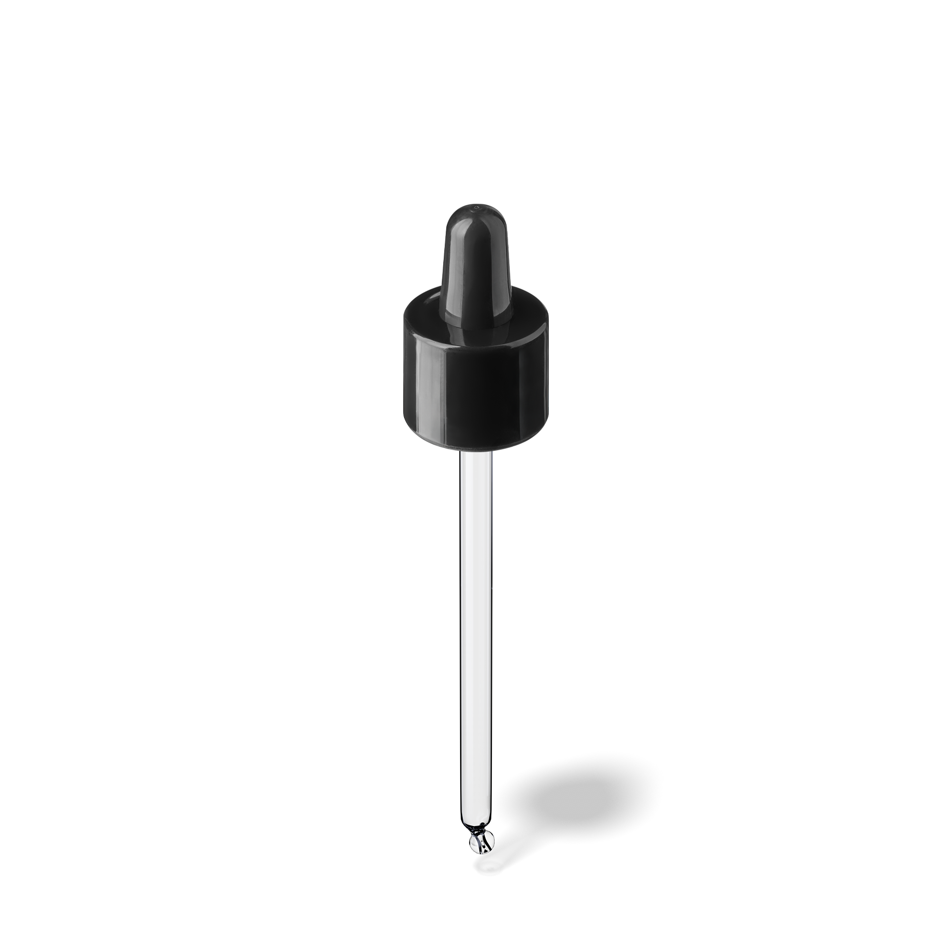 Suez Pipette, TE, DIN18, black, TPEs, dose 0.7 ml, bent ball (Orion 50/60-106)