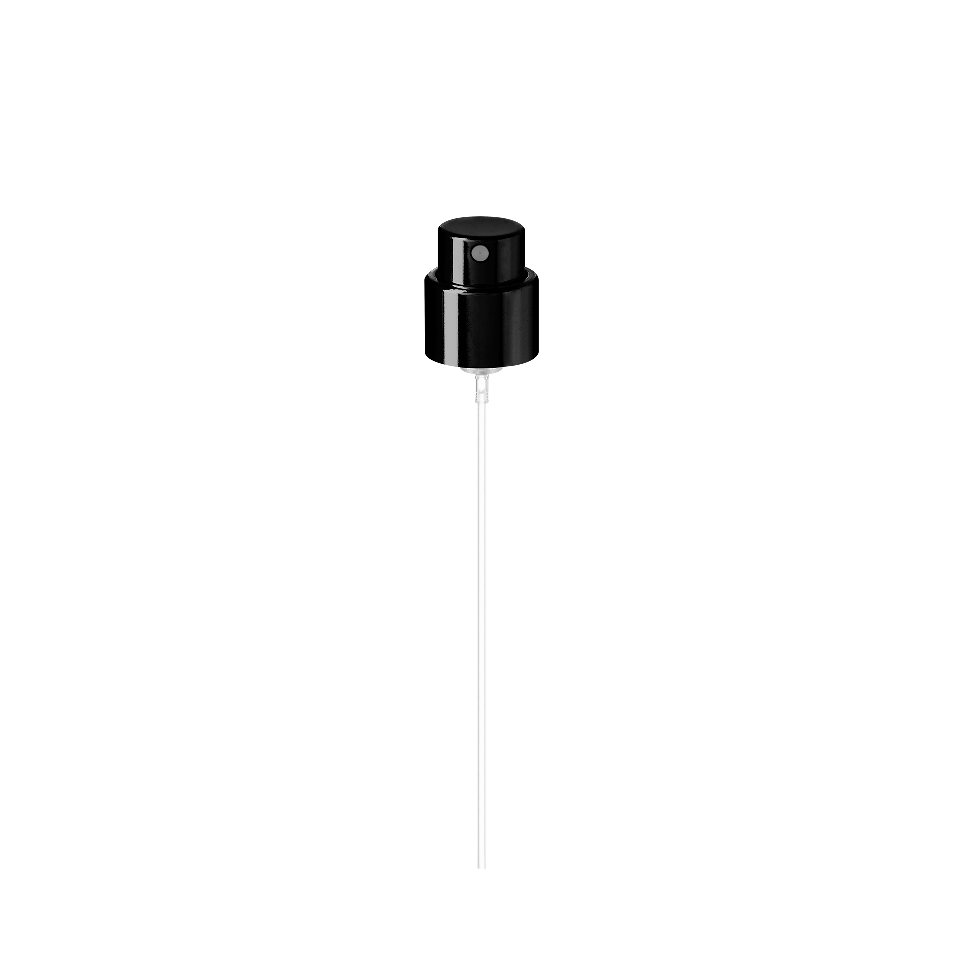 Spray cap Precious 18/400, aluminum, glossy black, dose 0.07ml (Mira 15)