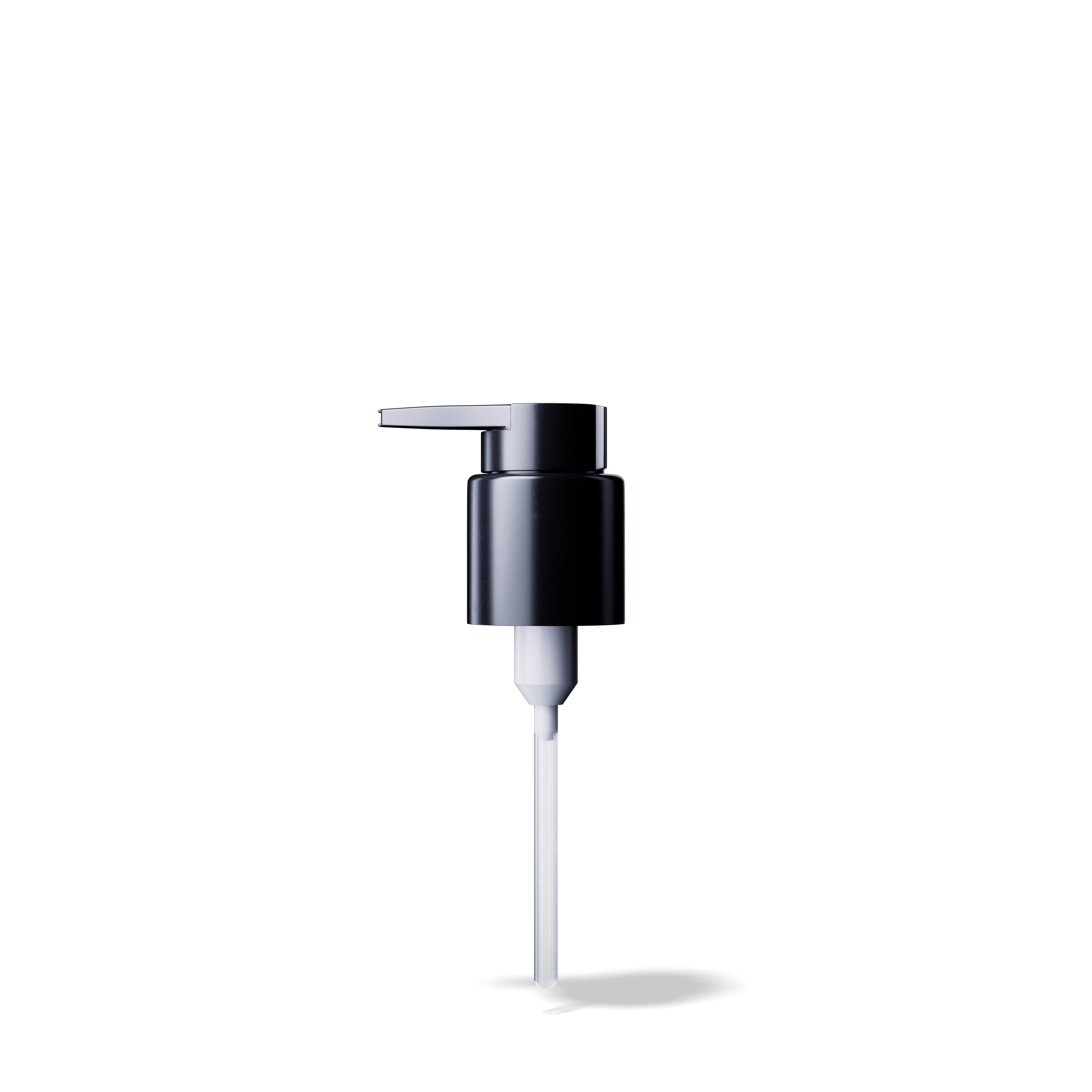 Lena Pump cap, Extended Nozzle, 24/410, PP, black, dose 0.50 ml, security clip (Virgo 50)
