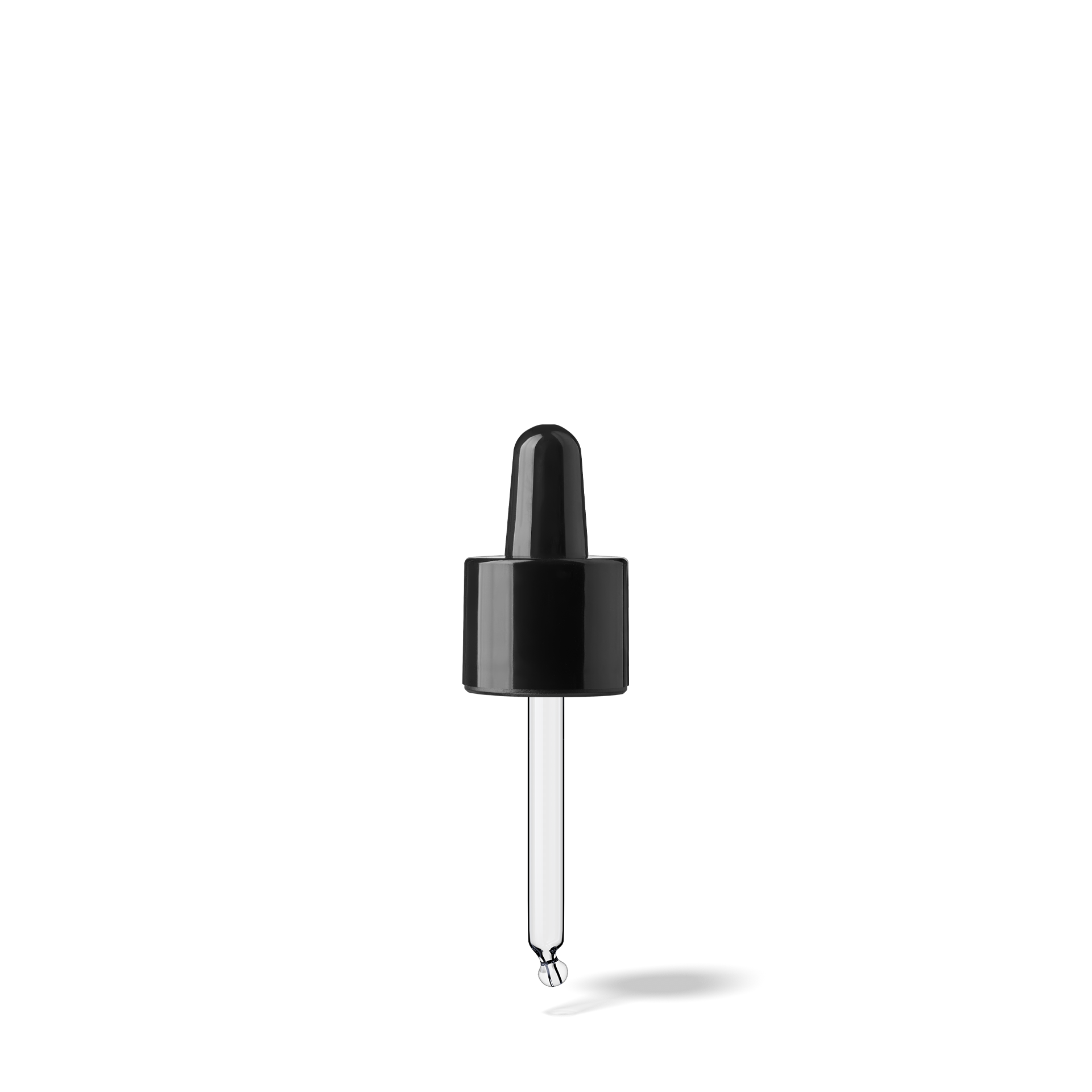 Suez Pipette, TE, DIN18, black, TPEs, dose 0.7 ml, bent ball (Orion 15)