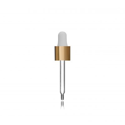 Oswego Pipette, 18/415, white/gold, black, Nitrile, dose 0.65 ml, conical tip (Virgo 30)