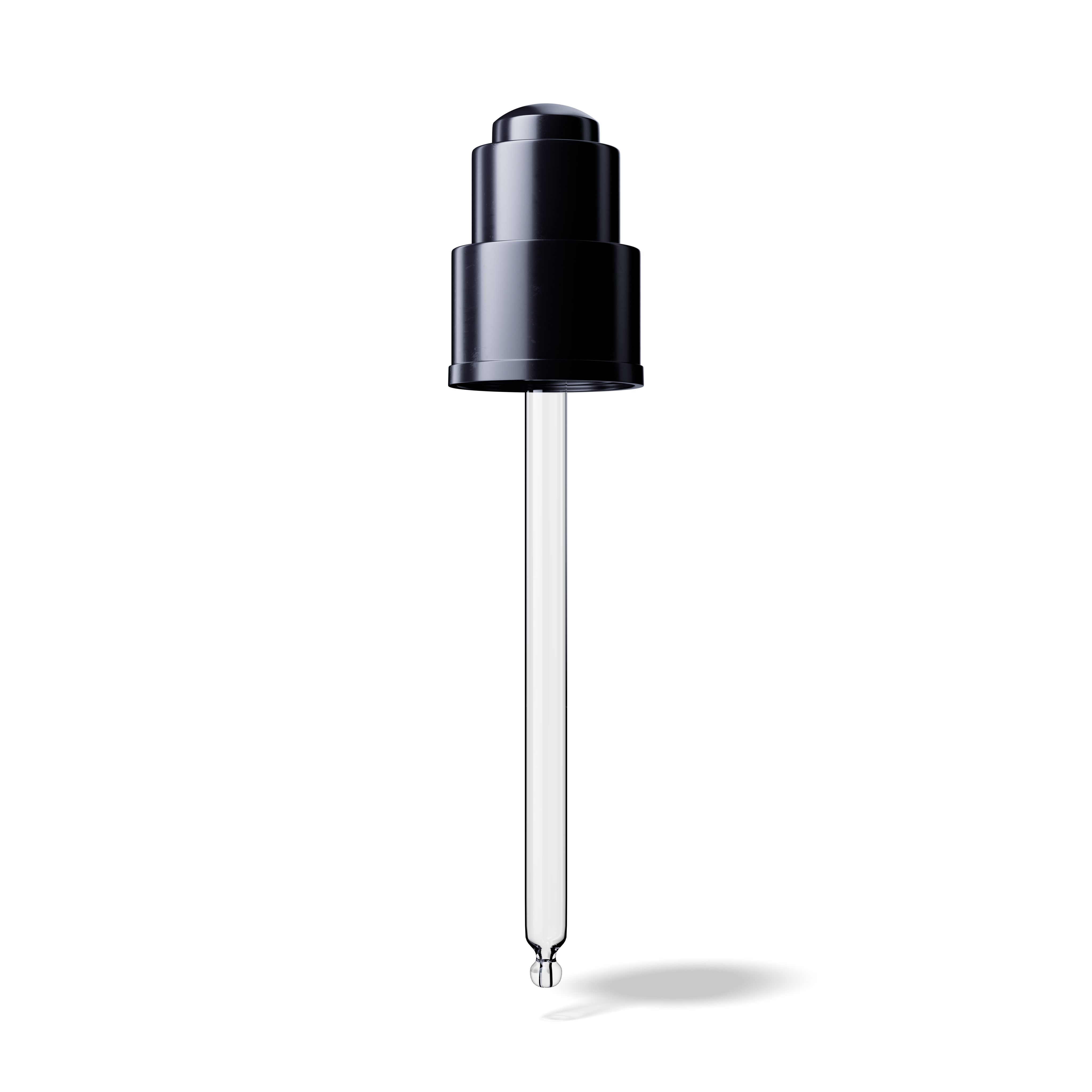 Panama Pipette, Push-button, 24/410, black, Nitrile, dose 0.40 ml, straight ball (Virgo 100)