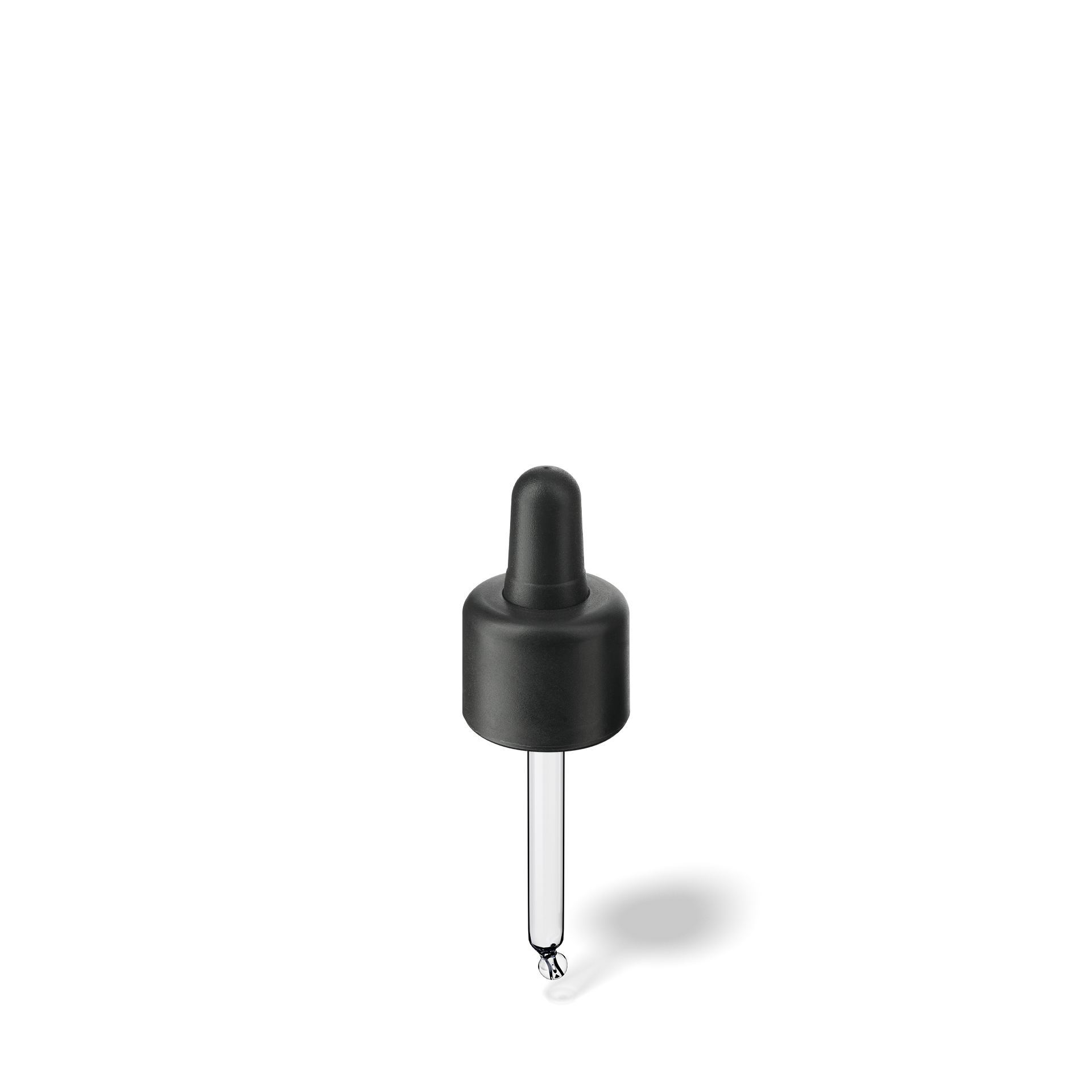 Donau Pipette, TE, DIN18, black, TPEs, dose 0.7 ml, bent ball (Orion 10)
