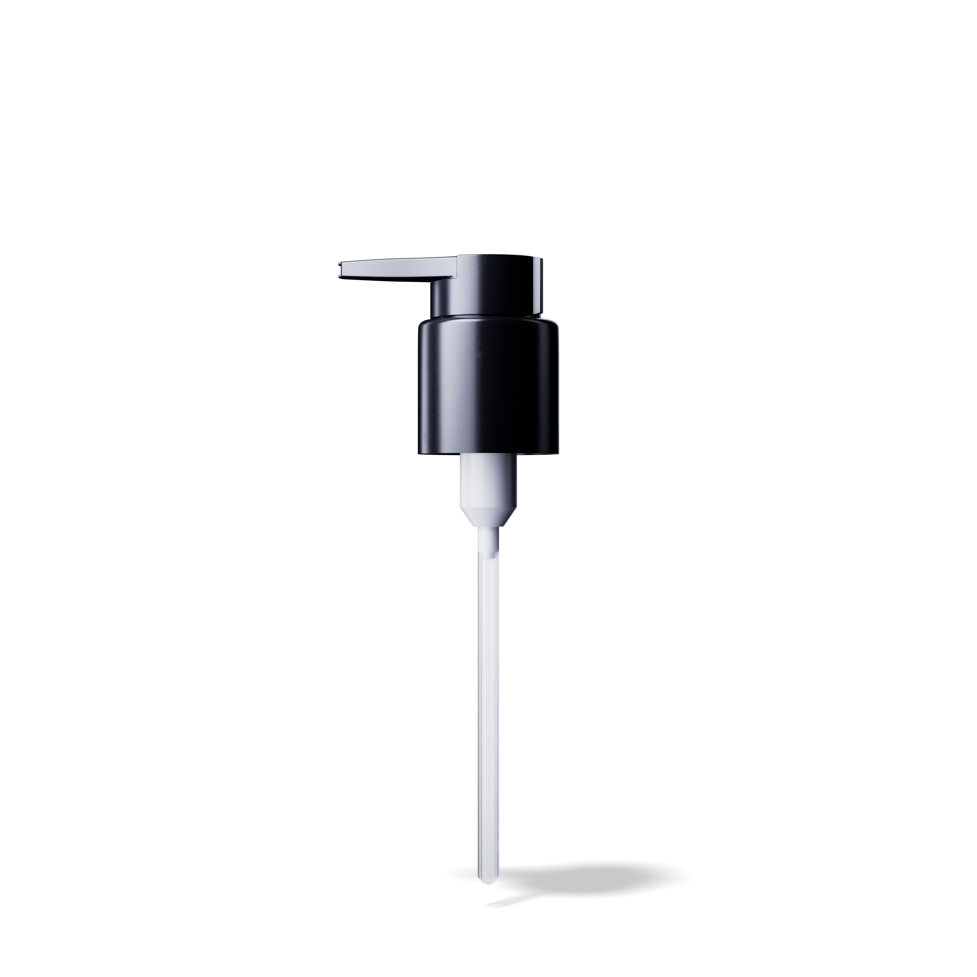 Lena Pump cap, Extended Nozzle, 24/410, PP, black, dose 0.50 ml, security clip (Virgo 100)