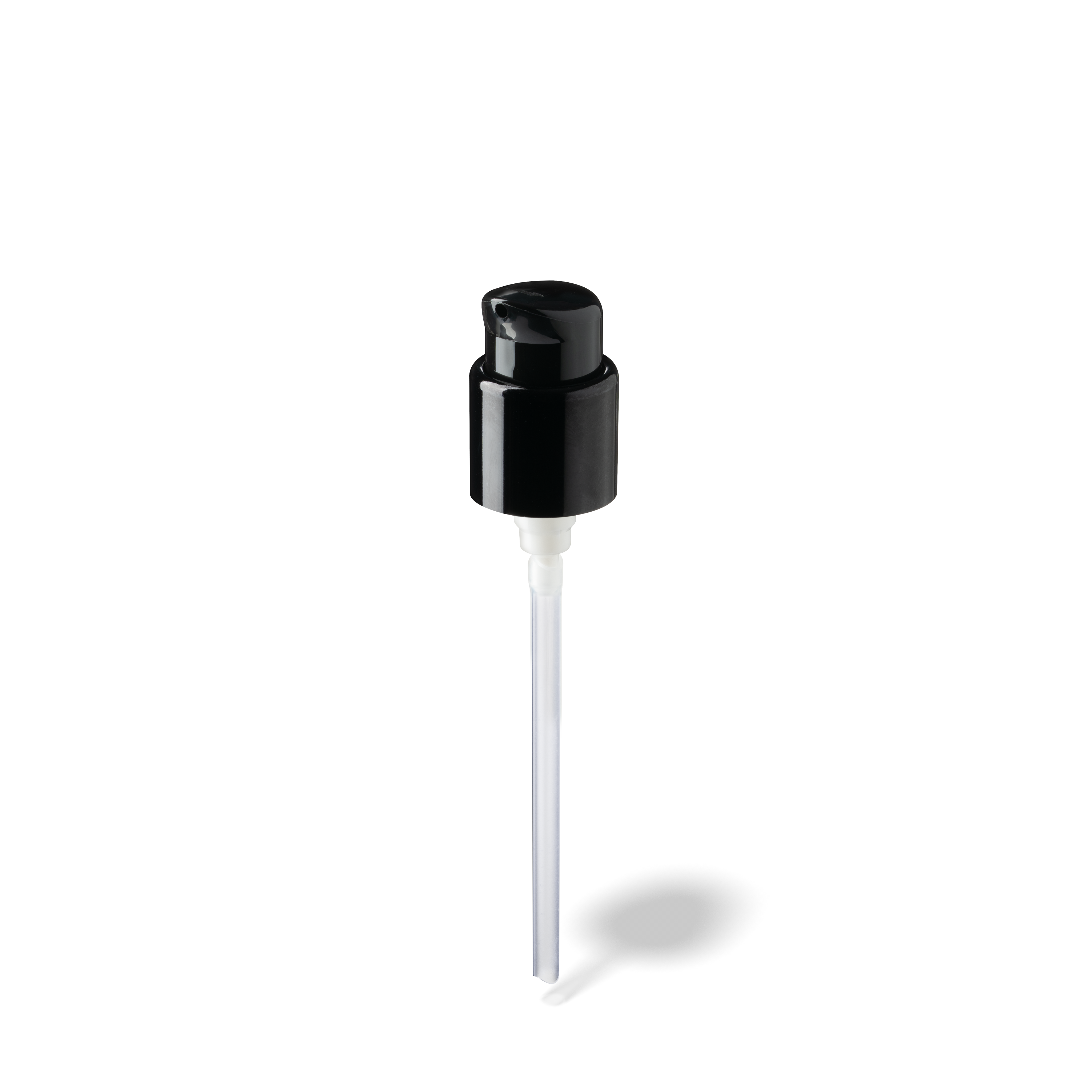 Lotion pump Metropolitan 18/400, PP/metal, black shiny collar, dose 0.15ml, twist-lock (Mira 15)