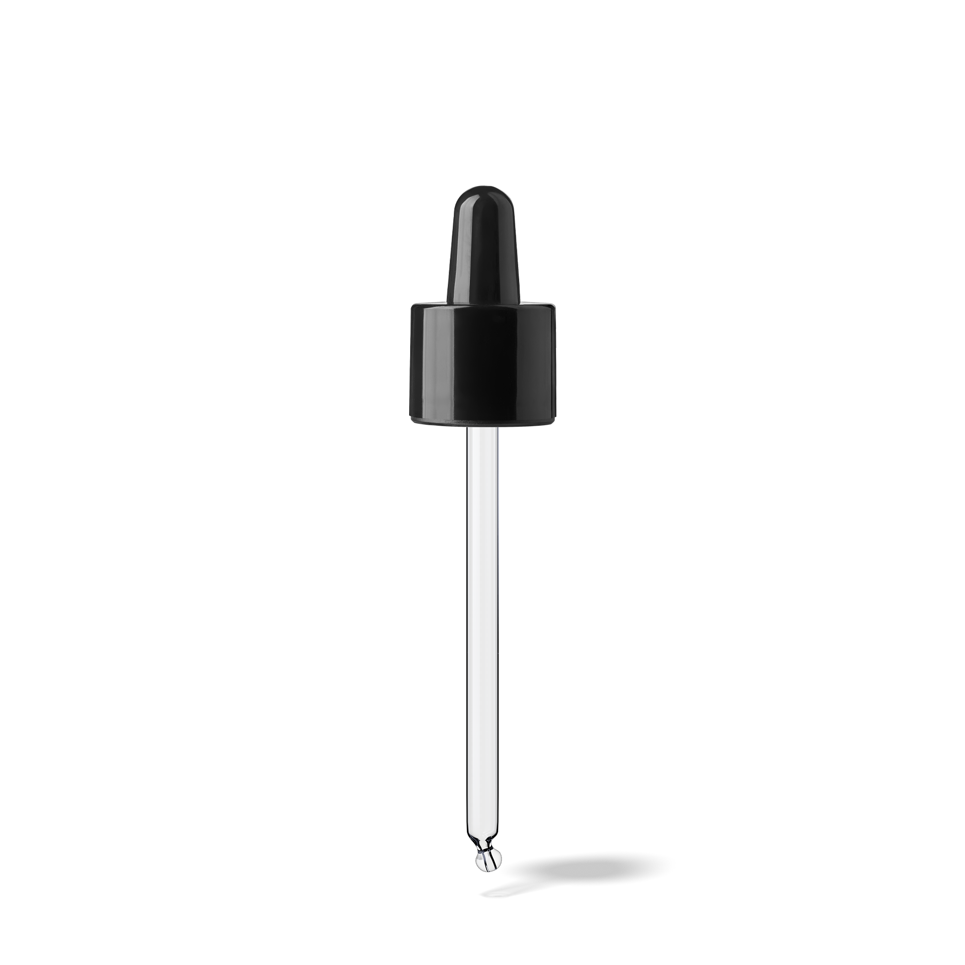 Suez Pipette, TE, DIN18, black, TPEs, dose 0.7 ml, bent ball (Orion 50/60-106)