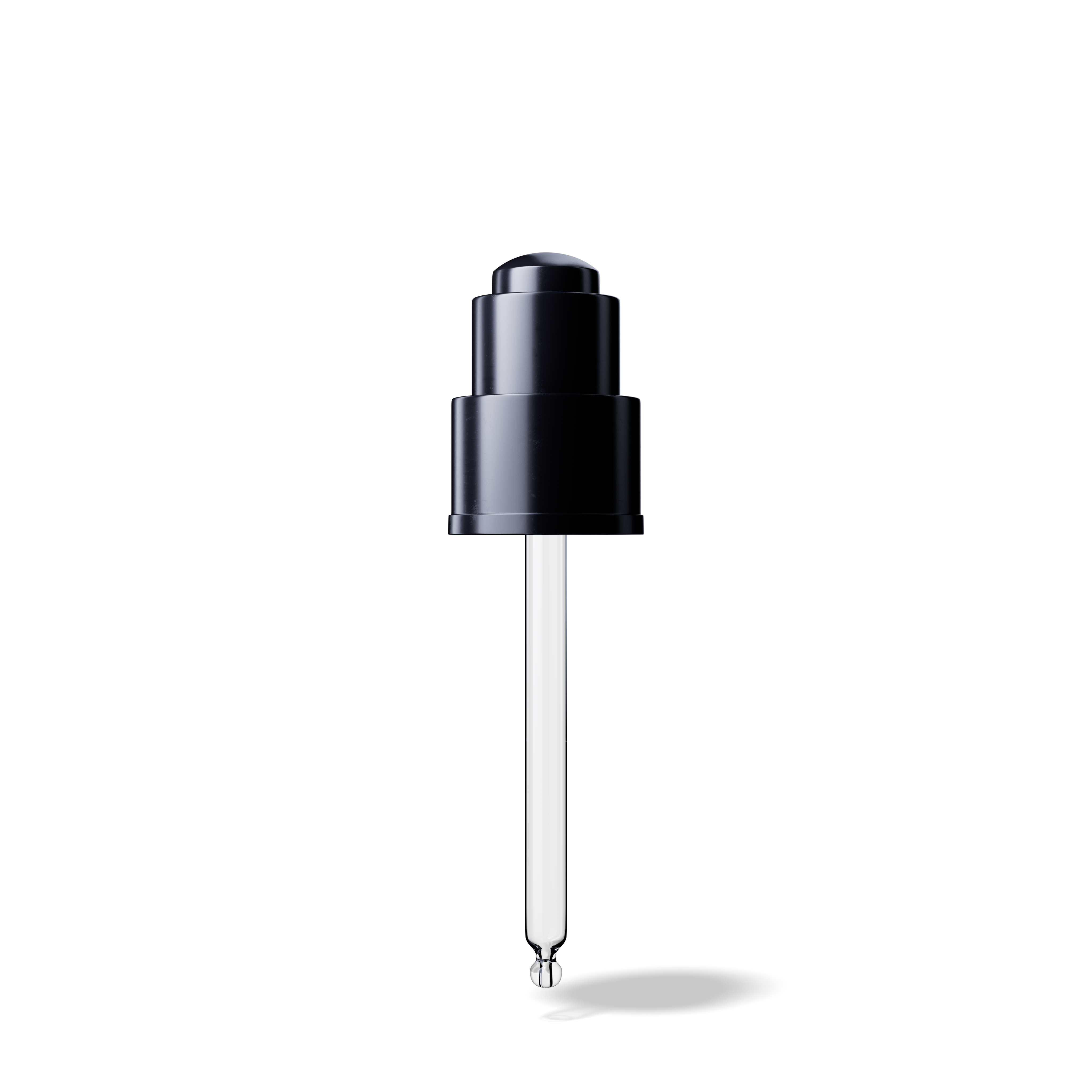Panama Pipette, Push-button, 24/410, black, Nitrile, dose 0.40 ml, straight ball (Virgo 50)