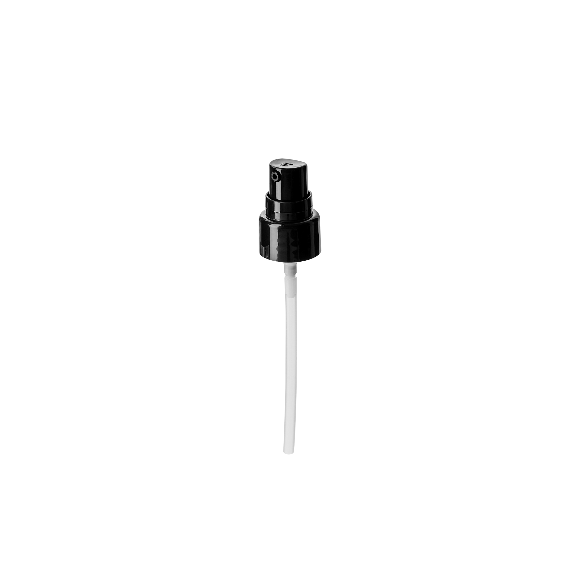 Lotion pump Sinfonia 20/410, PP, black, glossy, dose 0.19ml, black overcap (Capella 60)